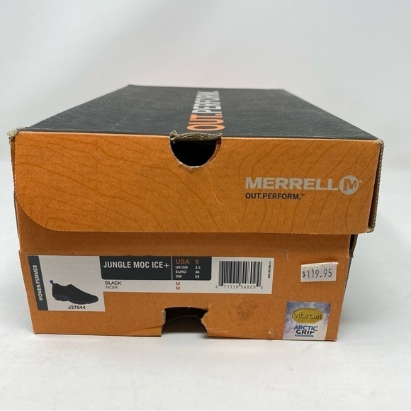 Merrell Jungle Moc Ice+ Women’s J37844 Black Suede Waterproof Slip On Shoes - Picture 7 of 7